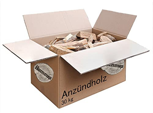 Holz Kaminanzünder Anzündholz Brennholz Anmachholz Buche Anfeuerholz Grill 30 kg Kaminholz Anzünder Anzuendholz zum Feuer Machen Zubehör Outdoor flameup