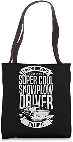 Snow Plow Tractor Machine Truck Shovel Driver Snowplough Tote Bag