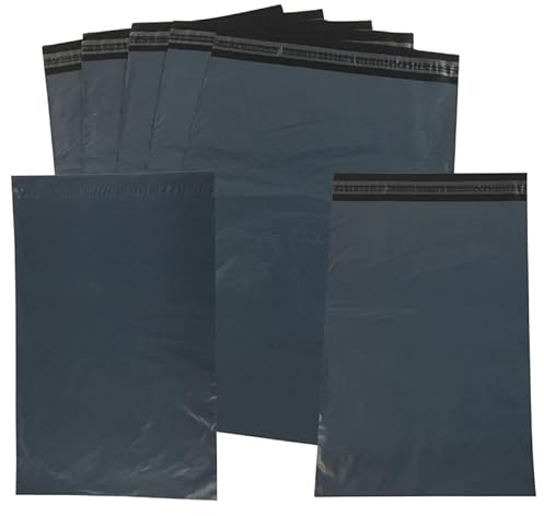 Postpåsar, grå paket leveransväskor med självförseglande stängning, flexibel lätt och rivsäker postväska, multipack kuvert väskor, Grå, 9 X 12, POSTVÄSKOR