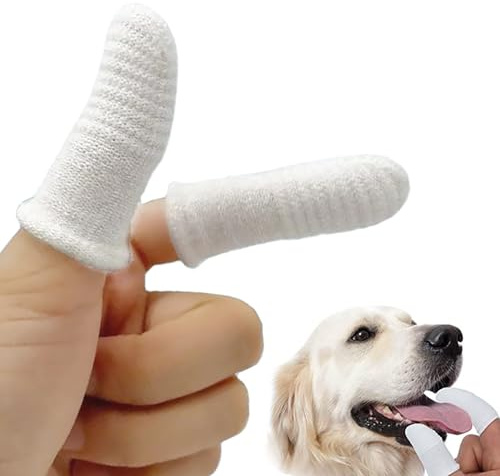 Pet Republique Soft Fabric Finger Toothbrush Kit for Dogs and Cats – Washable & Reusable (6 Count)