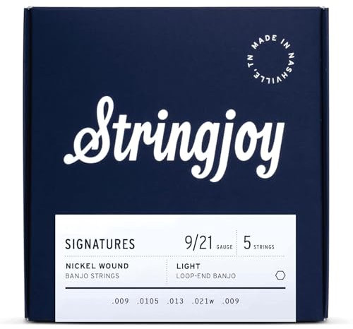 Stringjoy NW0921 Banjo-Saiten mit Nickelumwicklung, 5 Saiten (9–21)