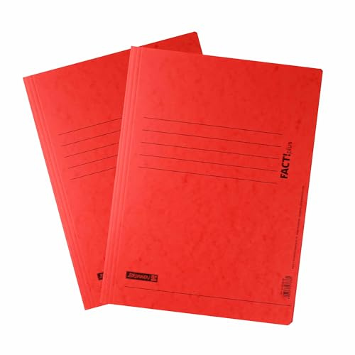 Brunnen FACT!Plus A4 Schnellhefter Sammelmappe Dokumentenmappe aus dickem, gepresstem Karton im praktischen Doppelpack ideal zur Ablage und Organisation für Amtsheftung und kaufmännische Heftung
