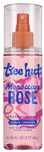 Tree Hut Moroccan Rose Hair & Body Mist, Refreshing Body Spray with Light Floral Scent for Women, Layer with Favorite Scents, 6 fl oz