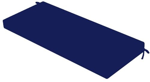 Xinwanhong Bankauflage Outdoor Wasserdicht, Sitzkissen Bank Mit Abnehmbarem Bezug, Sitzpolster Outdoor Waschbare, Gartenbank Auflage rutschfeste, Sitzauflage Bank Esszimmer, Blau, 180×50×3cm