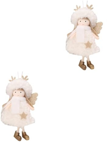 IMIKEYA 2St Weihnachtsengel Mädchen Christbaum anhänger christbaumanhänger Weihnachtsschmuck Weihnachtsfeiertags-Baumschmuckverzierungen Weihnachtsdekorationen weihnachtsanhänger