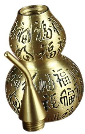 HAWILLOSCH Hollow Gourd Ornaments Chinese Gourd Statue Vintage Home Decor Accessory for Living