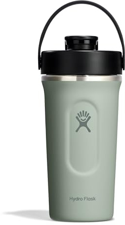 Hydro Flask Shaker Bottle – Insulated Stainless Steel Gym Bottle for Pre Workout & Protein 24 Oz Agave Green