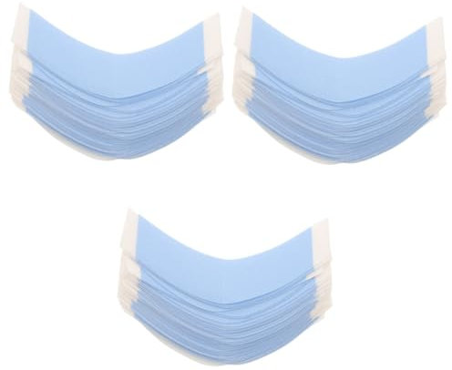 Beaupretty 3 Juegos Película De Extensión De Cabello Cinta Para El Cabello Cinta De Peluca De Extensión De Encaje Para Pelucas Adhesiva Para Peluca Sky-blue Pu 36 Hojas * 3