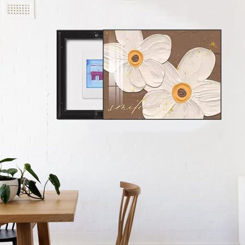 Indoor Electrical Meter Cover, Electric Box Covers for Wall, Indoor Waterproof Electrical Distribution Box Decorative Box, Hanging Pictures Decorative Lid, Restaurant Home Use (Color : Style