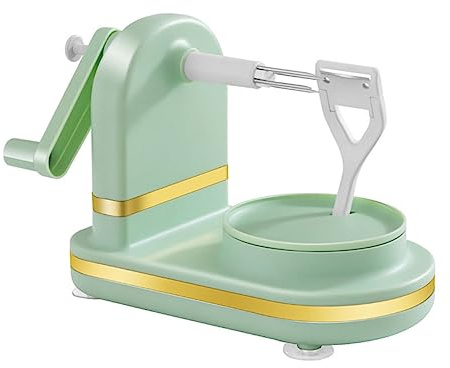 Hoement Pelador Multifuncional y Manivela de Frutas de Acero Inoxidable Diseño Antideslizante Herramienta Práctica para Pelar Frutas para Cocina y Hogar