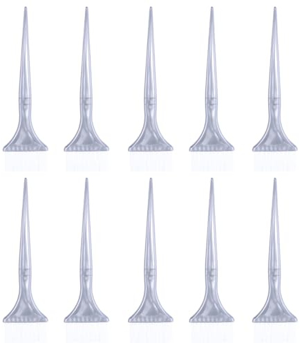 HAMPPLIES 10 pezzi Spazzole per Tintura Capelli in Nylon Argento Applicatori Professionali per Colore e Trattamento Olio Capelli per Uso Professionale e Domestico
