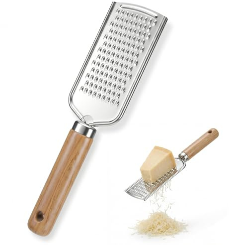JJUNW Stainless Steel Cheese Grater, Cheese Grater Handheld, Kitchen-Grater Zester-Grater for Parmesan Lemon Ginger Nutmeg Potato Chocolate and Garlic