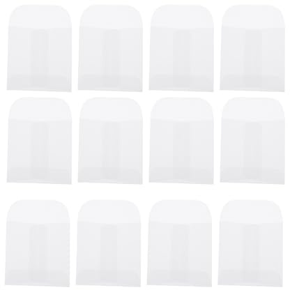 SEWACC Petites Pochettes Enveloppes à Bijoux 6X8 CM en Papier Sulfurisé Semi-Transparent, Sachets d'Emballage pour Anneaux Étiquettes Volantes, Rangement de Bijoux et Cartes