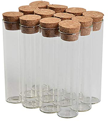 TAI DIAN 22ml 22x90mm Mini Bottles Glass Test Tube Jar Storage for Saffron Sweet Sand Liquid Food Gift DIY Bottles 100pcs(100, 22ml)