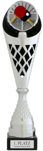 Pokal Tischtennis Serie VERDUN Trophäe silber groß mit Gravur