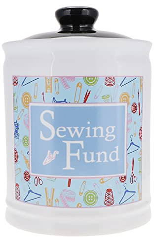 Cottage Creek Jars Sewing Fund Piggy Bank, Candy Jar, Storage Container