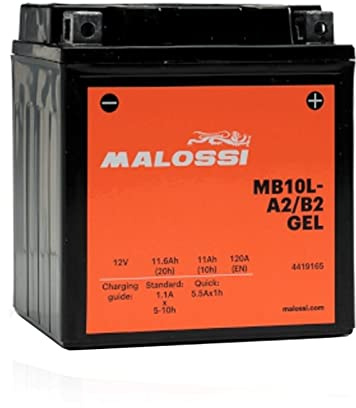 BATTERIA MALOSSI MB10L A2 B2 A GEL PER RC 125 2T