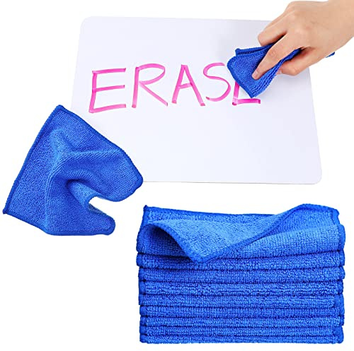 Tanlade Cleaning Cloth Dry Erase Cloth Cleaning Rags Reasonable Kitchen Towels Microfiber Towels Cars Wash(6 x 6 Inch,Blue,30 Pcs)