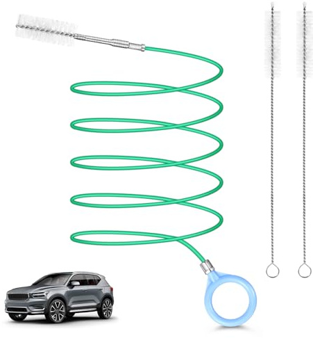 Draupnir Auto Schiebedach Reinigungsbürste，300cm Lang Schiebedach Ablauf Bürste Flexible Abflussbürste Werkzeug Rohrreiniger mit 2Pcs 20cm Reinigungsbürste für Auto-Schiebedachwischer Abflussloch