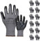Baratec 12 xSuper Grip Flat Nitrile Safety Work Gloves, Men's Women's Flexible Maximum Grip Working, Optimal For Handling, Assembly Work, Manufacturing, Warehousing, Automotive, Engineering, Size S