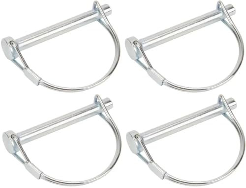 cyclingcolors 4x Perno di Bloccaggio Spine a scatto perni a sgancio rapido molla acciaio anello copiglie tagliaerba tosaerba trattore, 6mm x 74,5mm