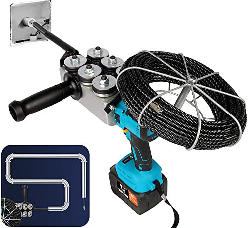 Automatic Electrician Wire Puller Machine with 6000mAh Lithium Battery - Speed 40m/min - Through Wall Electrical Wire Threader - Stringing Wire Tool - 25m Lead Wire - Automatic Cable Threading Tool