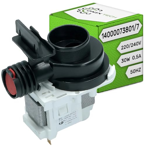 Ablaufpumpe für Spülmaschine 30W 0,5A 14000073801/7 140000738017 für AEG | für Electrolux für Juno für Zanker für Zanussi - Garantie 5 Jahre – ONIX TECH