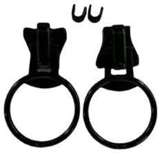 Wellensteyn Zipper 8mm Ersatz Schieber für Jacken 8V 8VS (schwarz - glänzend, AWS - Zipper-SET (oben und unten))