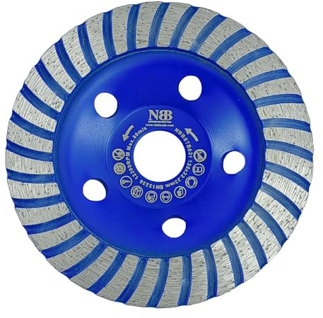 NBB Diamant-Schleiftopf Hochleistungs-Diamant-Schleifscheibe für effizientes und langlebiges Schleifen Trocken- oder Nassschleifen für Granit Marmor Fliesen Keramik Beton Zement (1, 125mm)