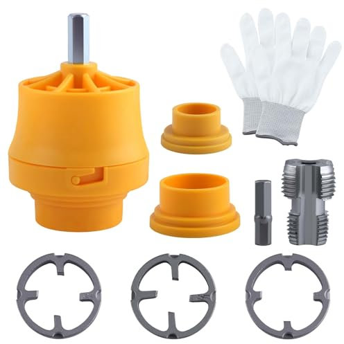 SPEEDWOX 8 Stück Rohrgewinde-Set aus PVC, kompatibel mit verschiedenen Größen von Gewindeschneiden, Werkzeug zur Herstellung von PVC-Gewinden, für Rohrgewinde, elektrische Bohrmaschine