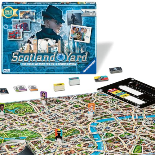 Ravensburger Scotland Yard Spiel – Die spannende Jagd nach Mr. X in London [Smart Choice] Familien-Brettspiele für Erwachsene und Kinder ab 8 Jahren – 2 bis 4 Spieler