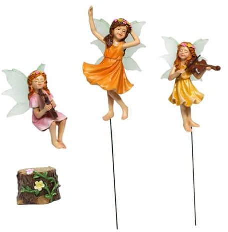 Toyvian 3 Piezas Figuritas de Duende de para Decoración de Jardín y Juego para Sala de Estar Oficina y Bonsái Decoración Elegante y Realista