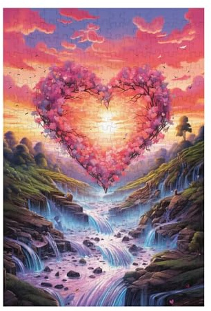 Fallen Puzzle Wie Puzzle Große 200 Teile Erwachsene, Clevere Rätsel, Geschicklichkeitsspiel für die Ganze Familie, Holz Farbenfrohes Jigsaws mit Geschenkbox Verpackung, Zimmer Deko 35x25cm D-1030