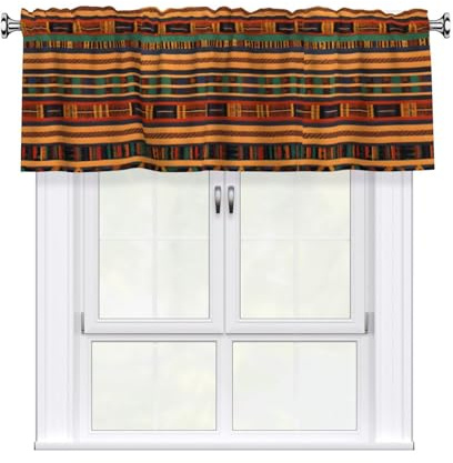 GUOLGP Stampa Africana Tessitura 137x45 Pollici Finestra Mantovana Tende Per Cucina Bagno Lavanderia Camera Home Decor