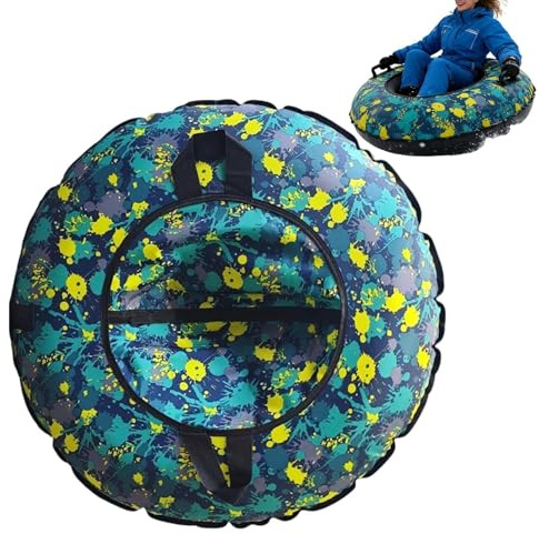 Schneerutschen - Aufblasbare 104 cm mit Griffen,Robuste Schlitten Rohre | Für Schwimmbad Winter Outdoor Sport Erwachsene Kinder Aktivitäten