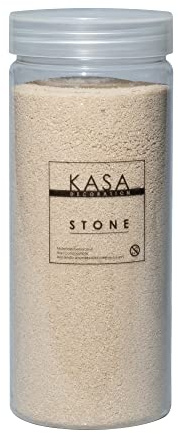 KASA DECORATION Sabbia Colorata Beige per Decorazioni 1120 g, 11 Colori Decorativi in Barattoli rigidi con Tappo a Vite, Sottile 0.2-0.6 mm, Ottima per Le tue Idee Decorative
