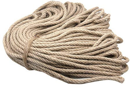YAVO-EU Corde de Jute,50m Naturelle Ficelle Corde en Chanvre pour Bricolage, Jardinage, Entretien, Emballage, Arts Créatifs (8mm 50m)