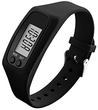 IRON JF Aktivitätstracker Armband, Schrittzähler ohne app und Handy kein Bluetooth Pedometer Fitness Uhr Schrittzähler Sportuhr Band Fitness Tracker (Color : Schwarz, Size : 24 * 3)