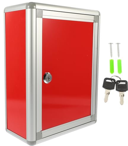 Boîte aux lettres murale en alliage d'aluminium Rouge