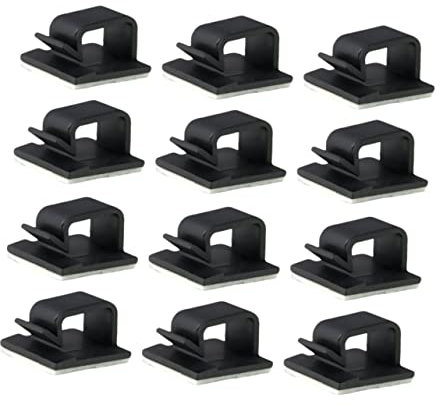 KICHOUSE 50pcs Kabelmanagement Selbstklebende Haken Für Schnur Kabelbinder Kabelhalter KFZ Halter Tragbare Kabelhalter Kabel Organizer Kabel Scheren