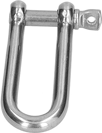 Manille Longue en D en Acier Inoxydable 304, Vis D'ancrage Droite, Broche de Chaîne, Connecteur de Câble Métallique, Accessoire Marin (10 piècesM4)