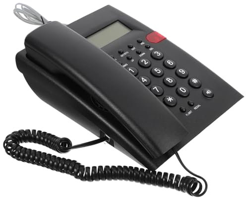 HAPINARY 1set Telefono Fisso per Anziani con Pulsante Telefono da Tavolo per Casa e Ufficio Facile Risposta alle Chiamate Design Ergonomico Alta Affidabilità e Stabilità