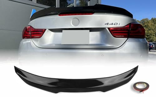 MpTuned Heckspoiler passend für 4er F33 Cabrio 2014–2020, Spoiler Lippe Kofferraum PSM, ABS Kunststoff, Schwarz Glänzend, Sport Design, Einfache Installation