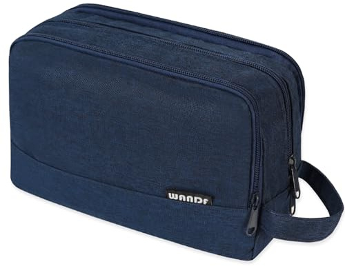 WANDF Necessär herr resa necessär resetillbehör necessär necessär sminkväska damer toalettorganiserare, Denim ren marinblå