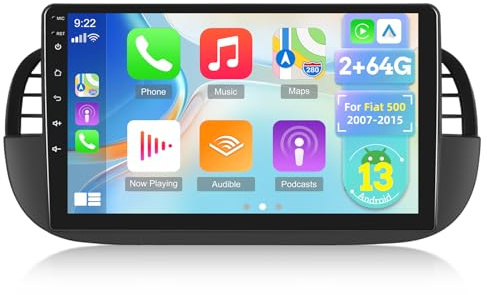 [2G+64G] Radio for Fiat 500 2007-2015 Android Car Stereo with Carplay