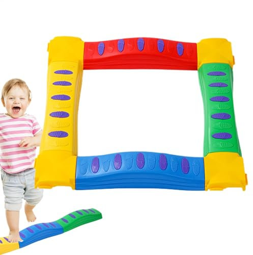 Maodom Schwebebalken für Kinder,Schwebebalken für Kleinkinder,Gymnastik-Hindernisparcours-Spielzeug - Kinder-Schwebebalken-Trittsteine für Kleinkinder, rutschfest, strukturiert, fördern die