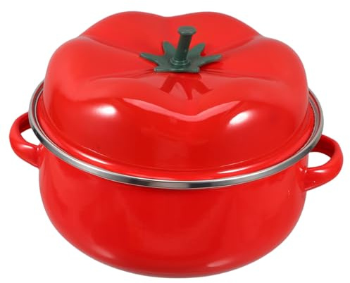 ABOOFAN Faitout Avec Couvercle Émaillé 20 Cm Préservant La Chaleur Compatible Induction Facile À Utiliser Et À Nettoyer