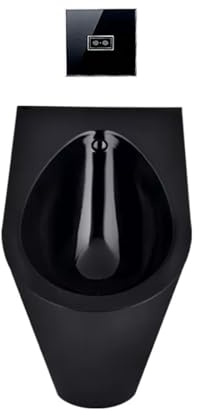Urinoir Mural pour Homme en Acier Inoxydable 304, capteur Intelligent, Anti-éclaboussures, Haute efficacité, pour Maison/hôtel/Bar/aéroport (Noir)