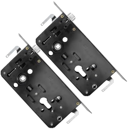 HOMSFOU Lot de 2 serrures à mortaise de remplacement pour porte de voiture - Antirouille - En alliage de fer - Pour la maison et le travail
