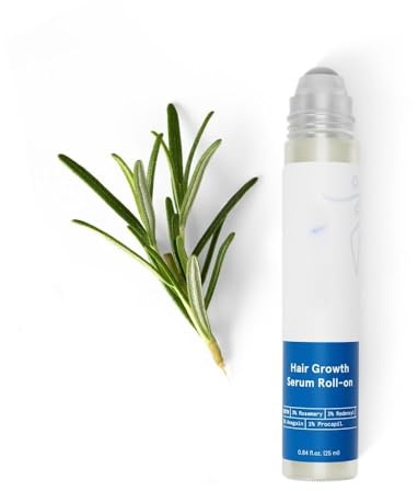 Rosmarin Roll-On Haarwuchsserum, Anti-Haarausfall-Serum für die Kopfhaut, reduziert effektiv Haarausfall, geeignet für alle Haartypen – 25 ml